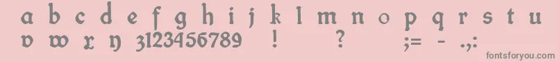 フォントFineFrakturB – ピンクの背景に灰色の文字