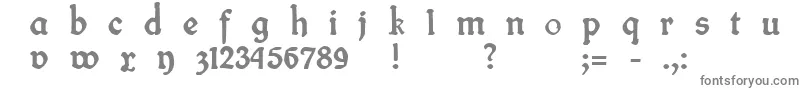 フォントFineFrakturB – 白い背景に灰色の文字