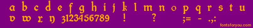 FineFrakturB Font – Orange Fonts on Purple Background