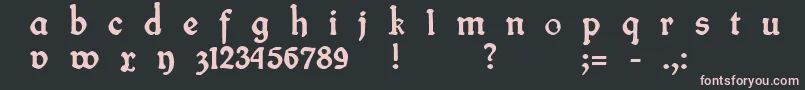 FineFrakturB Font – Pink Fonts on Black Background