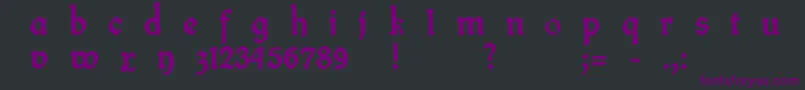 fuente FineFrakturB – Fuentes Moradas Sobre Fondo Negro