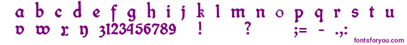 FineFrakturB Font – Purple Fonts on White Background