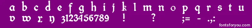 FineFrakturB Font – White Fonts on Purple Background