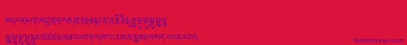 Шрифт Tibetanmachineweb – фиолетовые шрифты на красном фоне