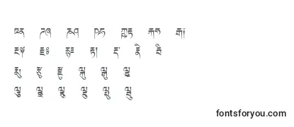 Überblick über die Schriftart Tibetanmachineweb