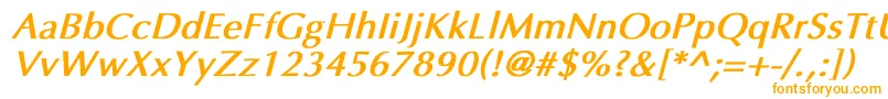 EppleyBoldItalic Font – Orange Fonts on White Background