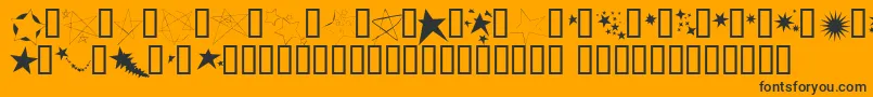 FreakingStars-Schriftart – Schwarze Schriften auf orangefarbenem Hintergrund