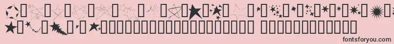 FreakingStars Font – Black Fonts on Pink Background