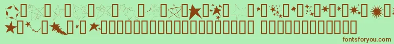 FreakingStars Font – Brown Fonts on Green Background