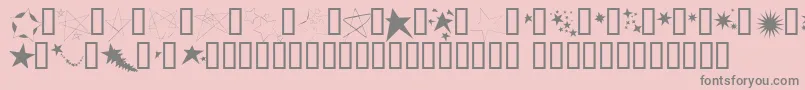 FreakingStars Font – Gray Fonts on Pink Background