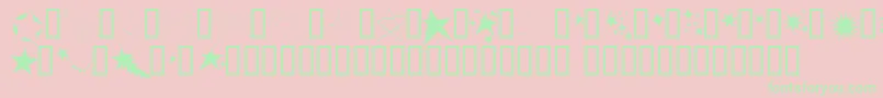 FreakingStars Font – Green Fonts on Pink Background