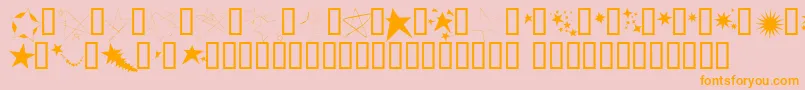 FreakingStars Font – Orange Fonts on Pink Background