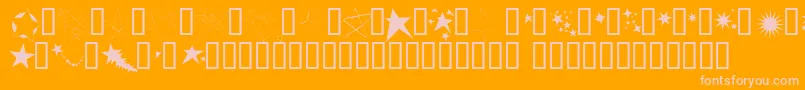 fuente FreakingStars – Fuentes Rosadas Sobre Fondo Naranja