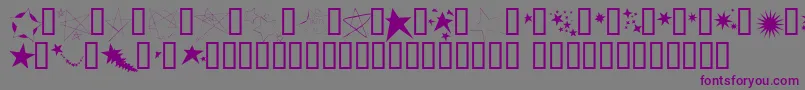 FreakingStars Font – Purple Fonts on Gray Background