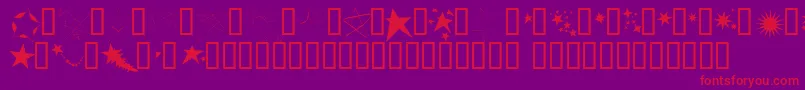 FreakingStars Font – Red Fonts on Purple Background