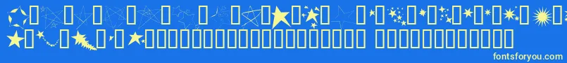 FreakingStars Font – Yellow Fonts on Blue Background