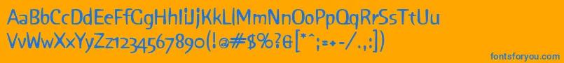 SniffBold Font – Blue Fonts on Orange Background