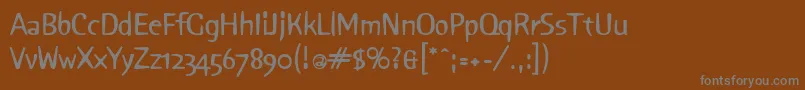 Шрифт SniffBold – серые шрифты на коричневом фоне