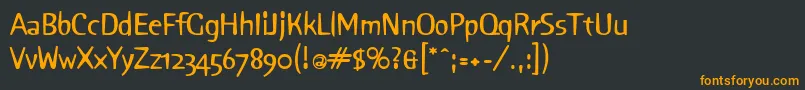 フォントSniffBold – 黒い背景にオレンジの文字