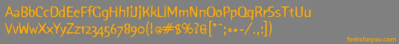 フォントSniffBold – オレンジの文字は灰色の背景にあります。