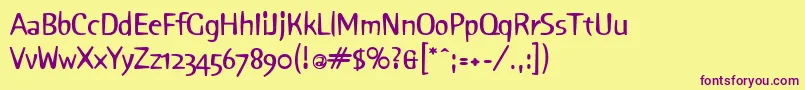 Шрифт SniffBold – фиолетовые шрифты на жёлтом фоне