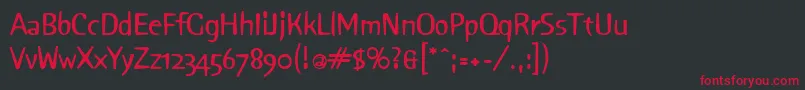 SniffBold Font – Red Fonts on Black Background