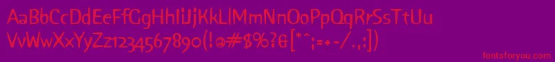 SniffBold Font – Red Fonts on Purple Background