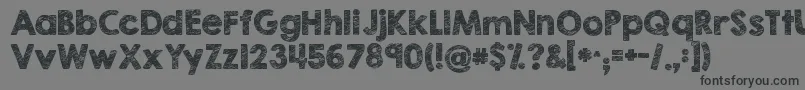 Kgbrokenvesselssketch Font – Black Fonts on Gray Background