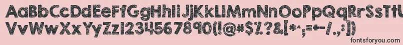 Kgbrokenvesselssketch Font – Black Fonts on Pink Background