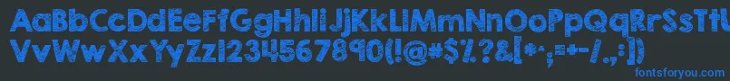 Kgbrokenvesselssketch Font – Blue Fonts on Black Background