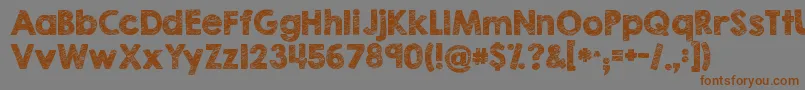 Kgbrokenvesselssketch Font – Brown Fonts on Gray Background