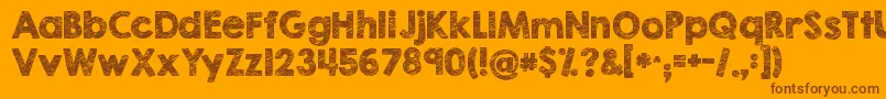 Kgbrokenvesselssketch Font – Brown Fonts on Orange Background