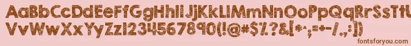 Kgbrokenvesselssketch Font – Brown Fonts on Pink Background