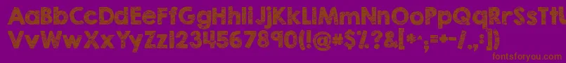 Kgbrokenvesselssketch Font – Brown Fonts on Purple Background