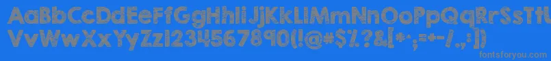 Kgbrokenvesselssketch Font – Gray Fonts on Blue Background
