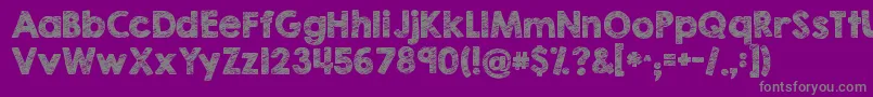 Kgbrokenvesselssketch Font – Gray Fonts on Purple Background