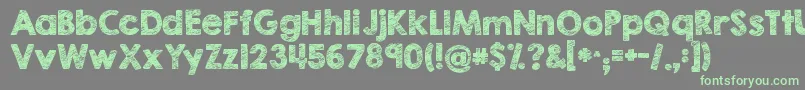 Kgbrokenvesselssketch Font – Green Fonts on Gray Background