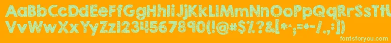Kgbrokenvesselssketch Font – Green Fonts on Orange Background