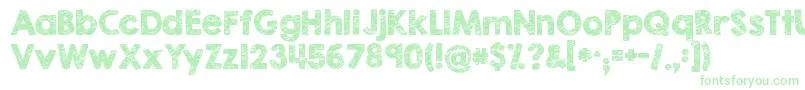 Kgbrokenvesselssketch Font – Green Fonts on White Background