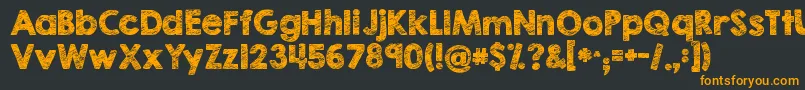 Kgbrokenvesselssketch Font – Orange Fonts on Black Background