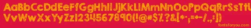 Kgbrokenvesselssketch Font – Orange Fonts on Red Background