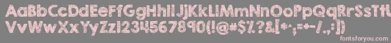 Fonte Kgbrokenvesselssketch – fontes rosa em um fundo cinza
