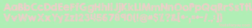 Kgbrokenvesselssketch Font – Pink Fonts on Green Background