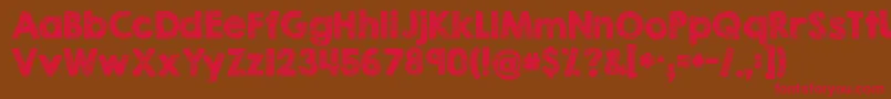 Kgbrokenvesselssketch Font – Red Fonts on Brown Background