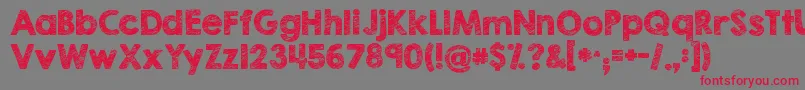 Kgbrokenvesselssketch Font – Red Fonts on Gray Background