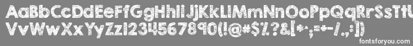 フォントKgbrokenvesselssketch – 灰色の背景に白い文字