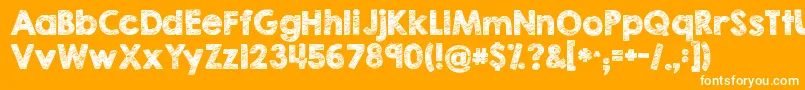 Kgbrokenvesselssketch Font – White Fonts on Orange Background