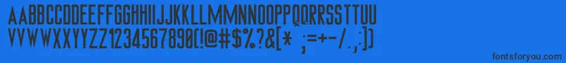 Tngmonitors Font – Black Fonts on Blue Background