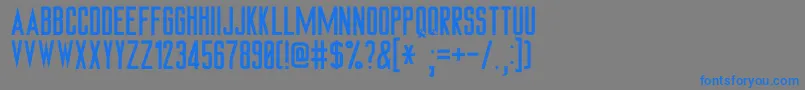 フォントTngmonitors – 灰色の背景に青い文字