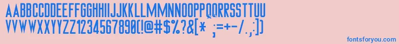 Tngmonitors Font – Blue Fonts on Pink Background